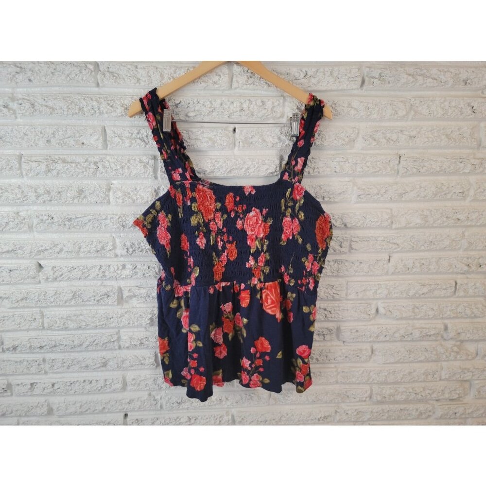 Maurices Womens Top 3X Plus Swing Sleeveless Strap Comfy‎ Blue FLO129E